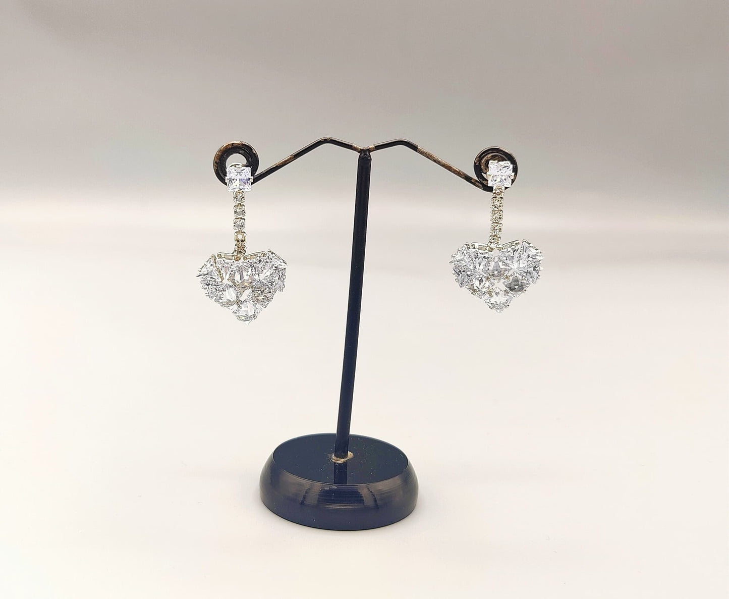 Radiant Heart Drop Earrings