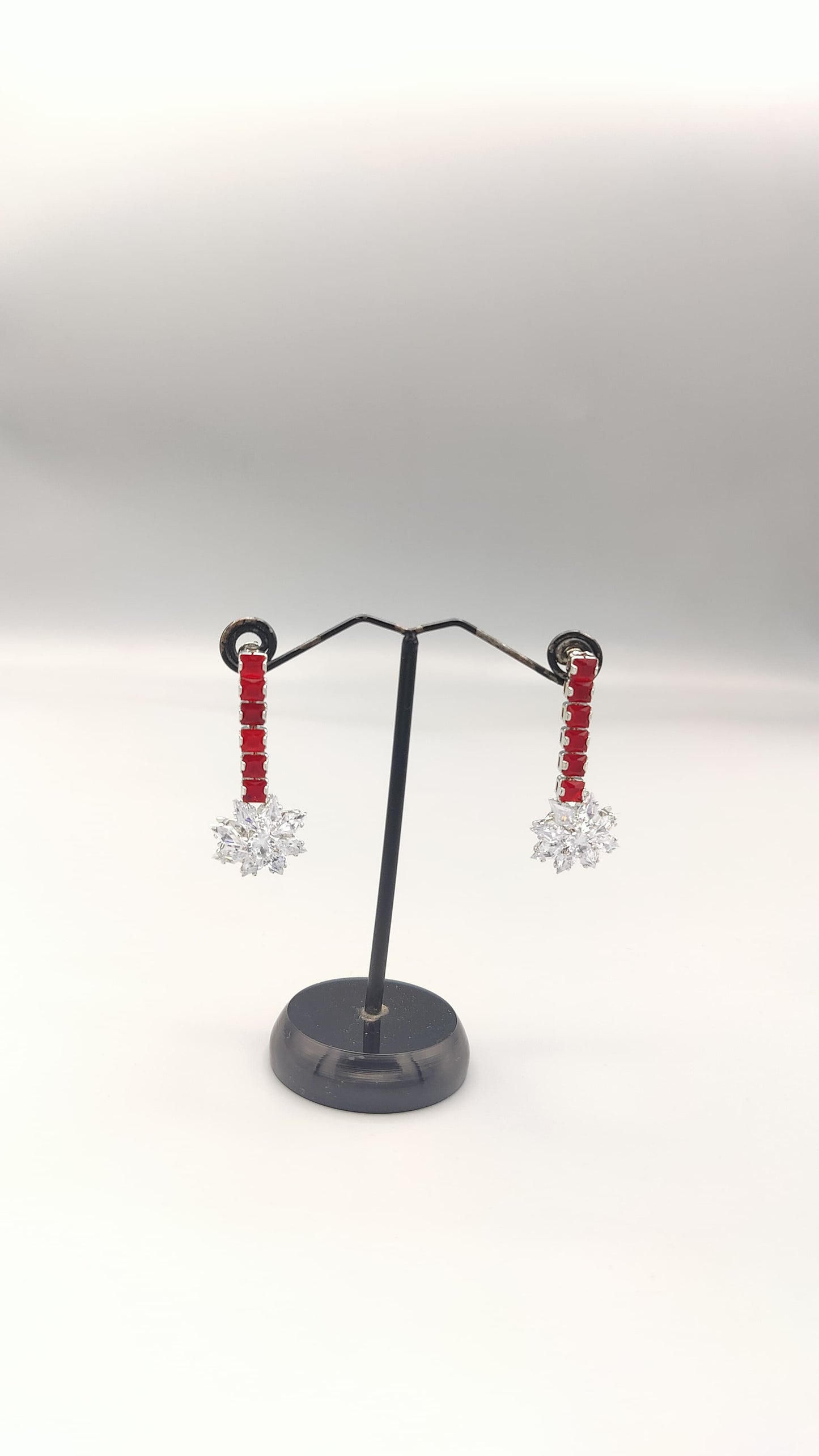 Crimson Spark Drop Earrings