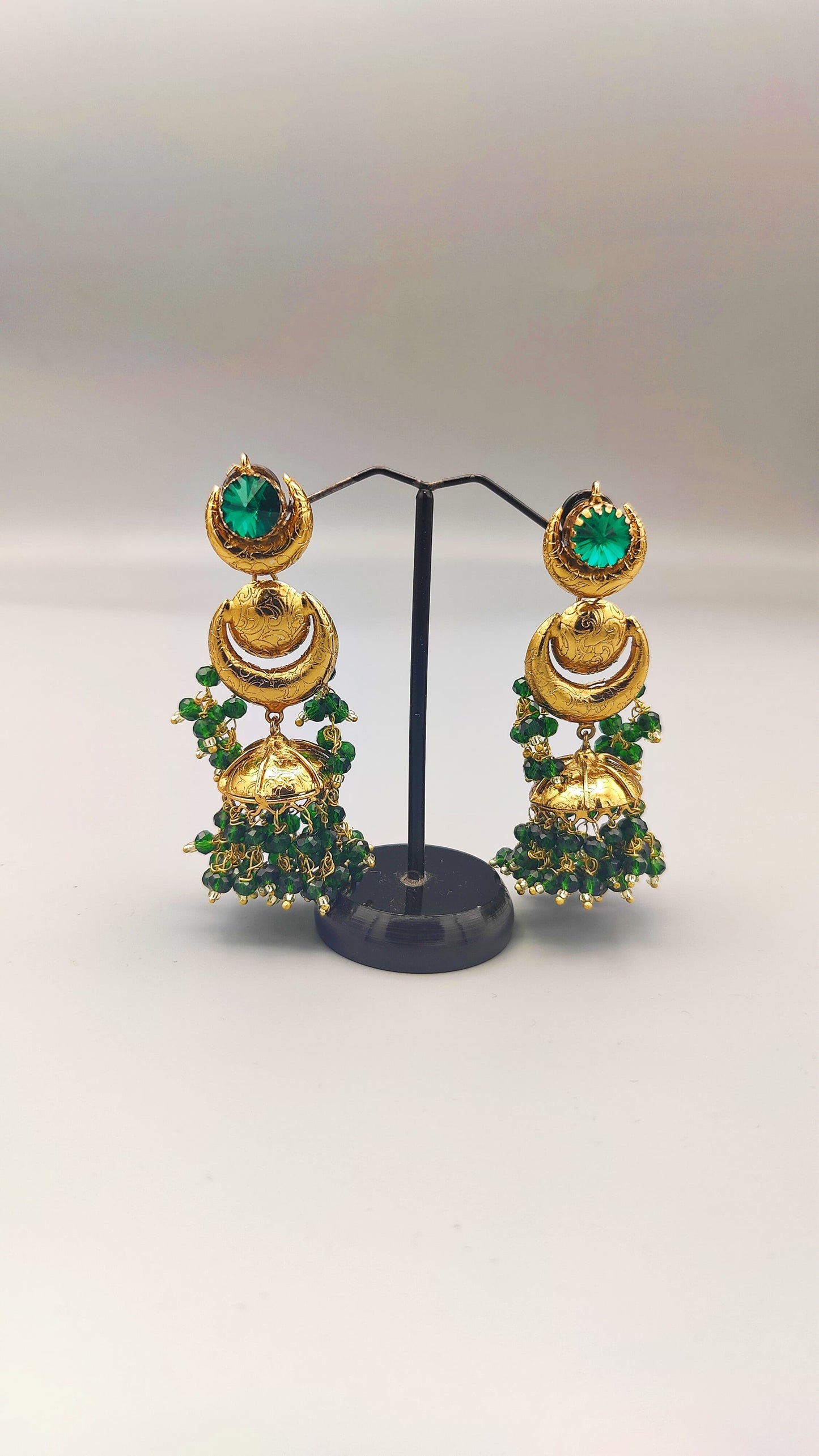 Noor Mahal Earring (Green)