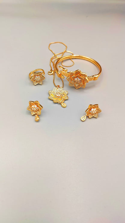 Noor-e-Gul – Elegant Floral Jewelry Set