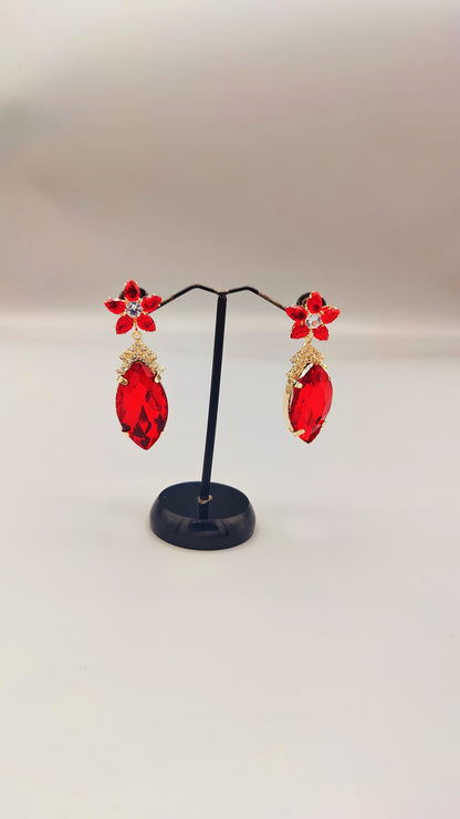 Scarlet Elegance Earrings