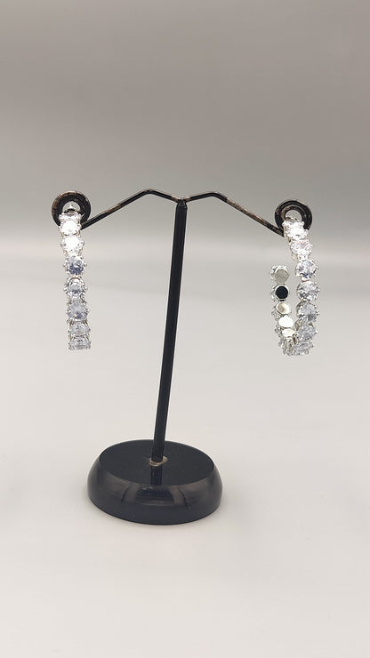 Crystal Radiance Hoop Earrings