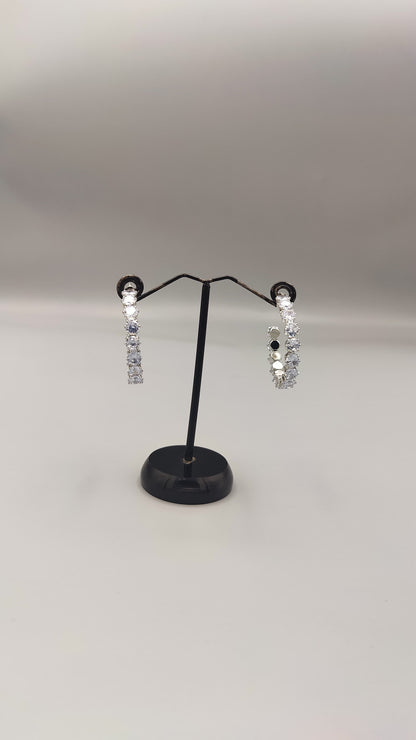 Crystal Radiance Hoop Earrings
