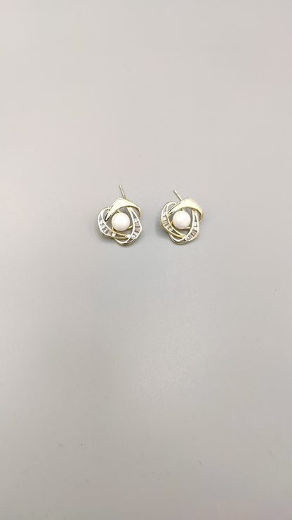 Pearl Bloom Stud Earrings