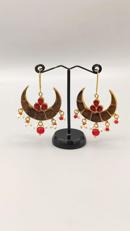 Crimson Cascade Earrings